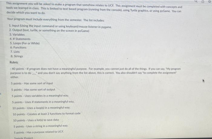 Solved This assignment you will be asked to make a program | Chegg.com