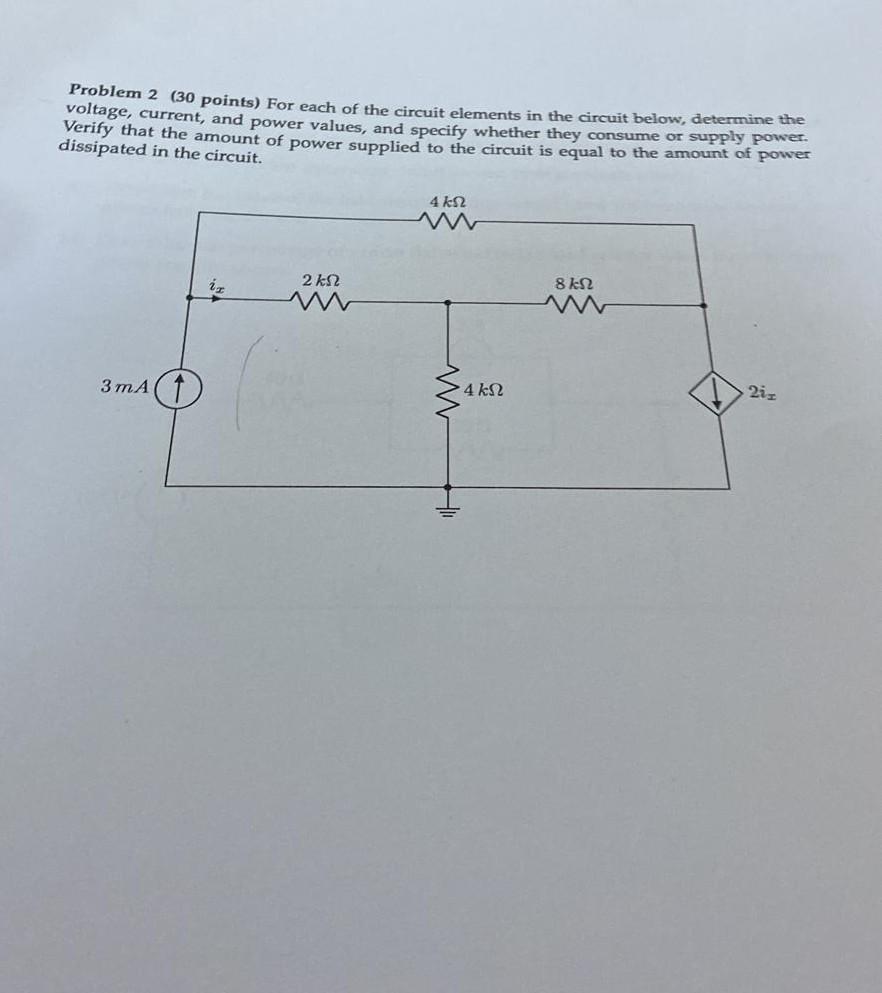Solved Problem 2 ( 30 points) For each of the circuit | Chegg.com