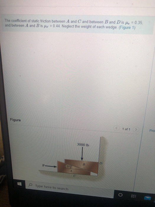 Solved The coefficient of static friction between A and C | Chegg.com