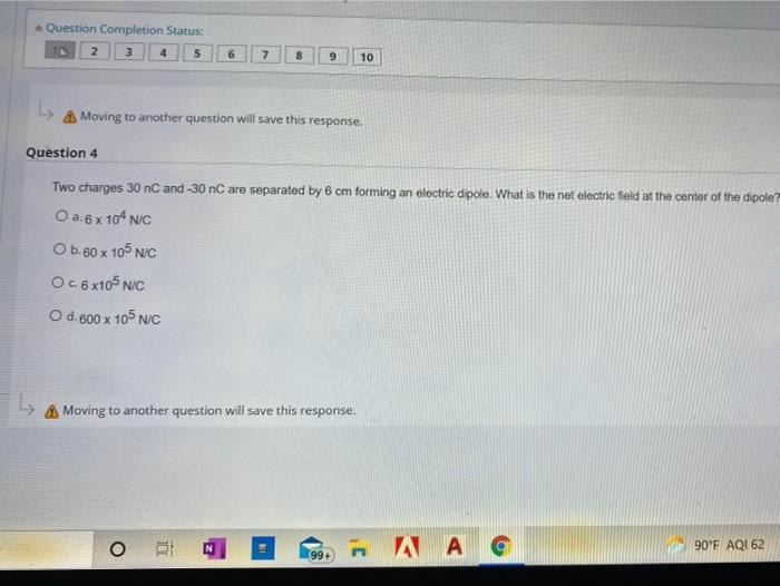 Solved Question Completion Status: 2 3 4 5 8 9 10 Moving to | Chegg.com