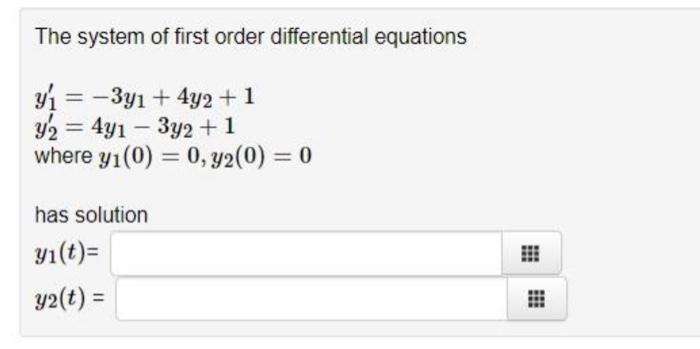 Solved The system of first order differential equations | Chegg.com