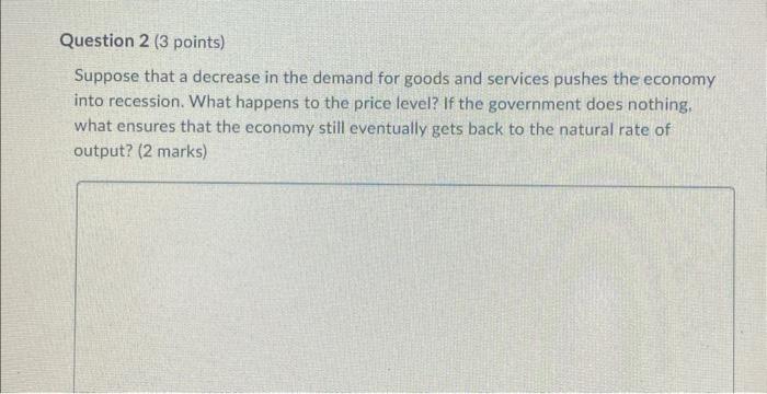Solved Suppose that a decrease in the demand for goods and | Chegg.com