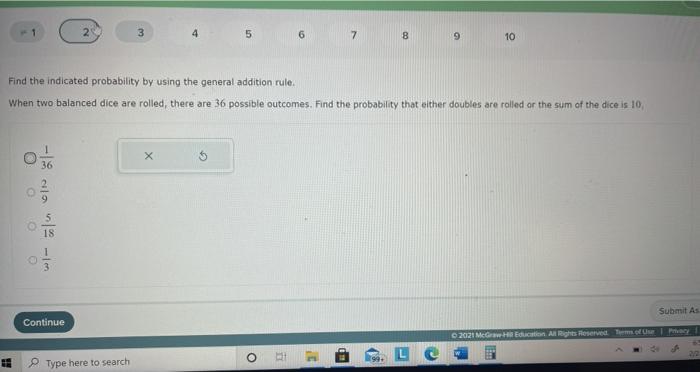 Solved 3 5 7 8 10 Find The Indicated Probability By Using Chegg
