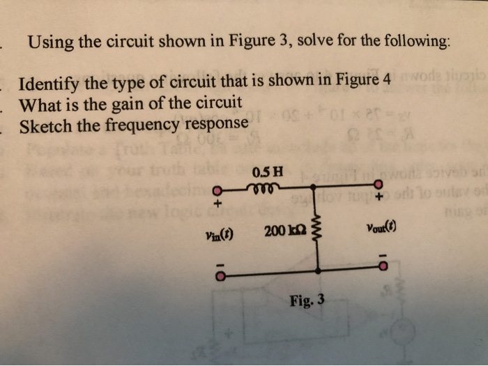 Solved Using the circuit shown in Figure 3, solve for the | Chegg.com