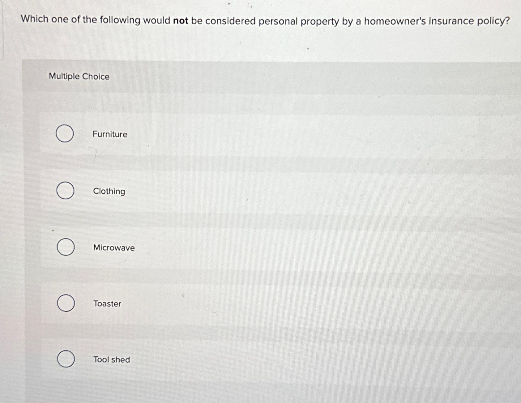 Solved Which one of the following would not be considered