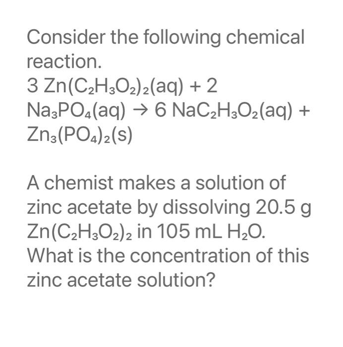 Solved Consider The Following Chemical Reaction. | Chegg.com