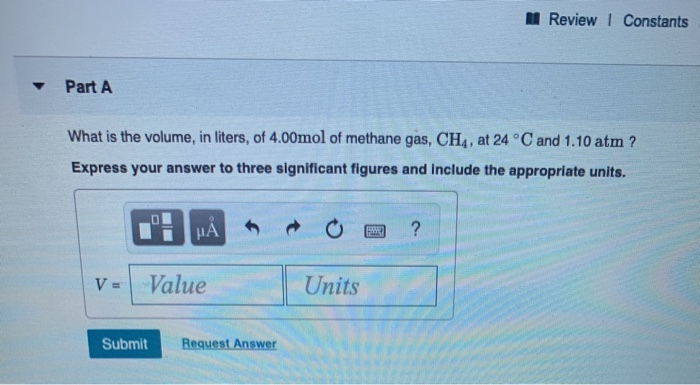 Solved Review | Constants Part A What is the volume, in | Chegg.com