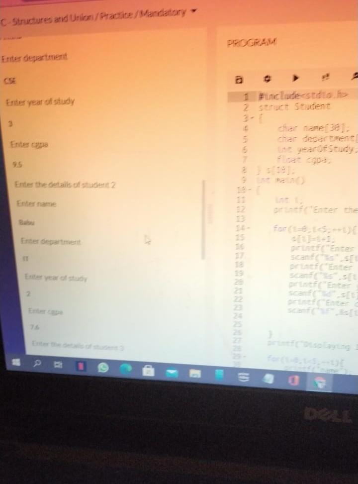 Solved write a program to get details of n students and to | Chegg.com