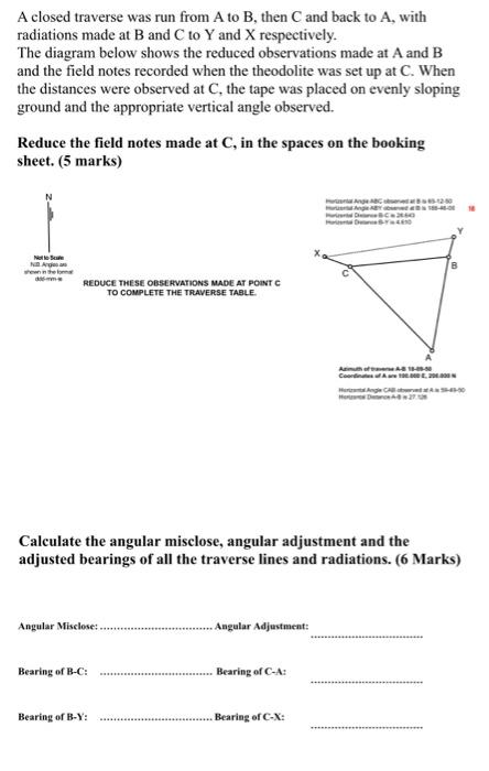 Solved 18 Horizontal Angle ABC observed at B is 65-12-50 | Chegg.com