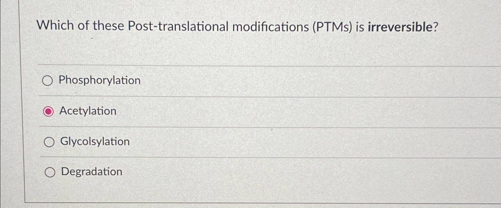 Solved Which Of These Post-translational Modifications | Chegg.com