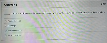 Solved Question 51 ﻿ptsstudies the differences between | Chegg.com