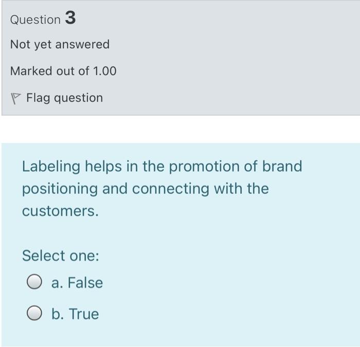 Solved Question 3 Not yet answered Marked out of 1.00 P Flag | Chegg.com