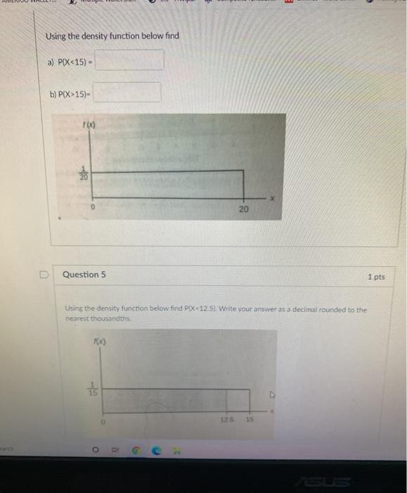 Solved Using The Density Function Below Find A) PIX