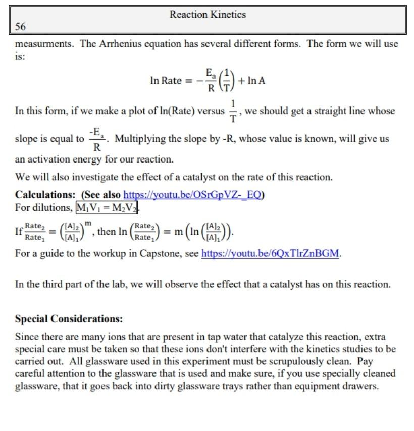 Solved Part 1-Determination of the Rate Law: Trial time (s) | Chegg.com