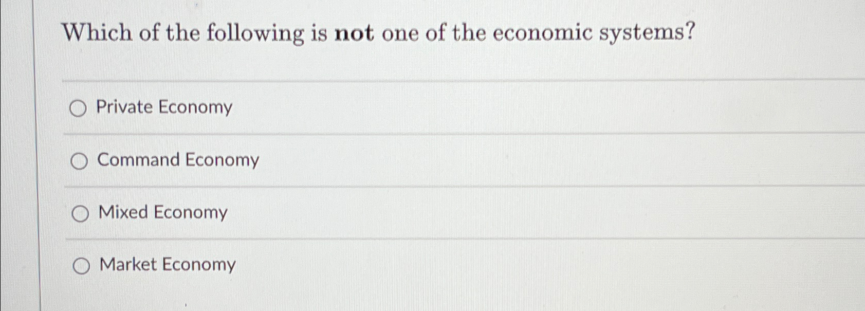 Solved Which of the following is not one of the economic | Chegg.com