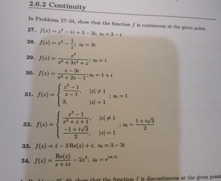 Solved 2.6.2 Continuity In Problems 27-34, show that the | Chegg.com