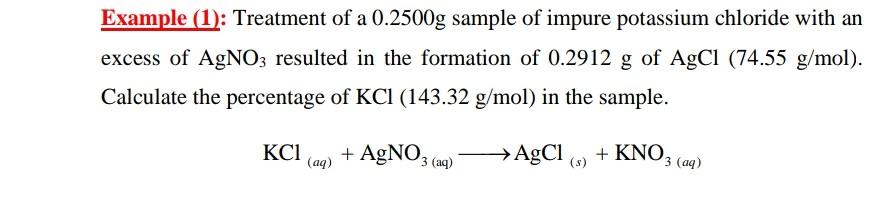 solved-example-1-treatment-of-a-0-2500g-sample-of-impure-chegg