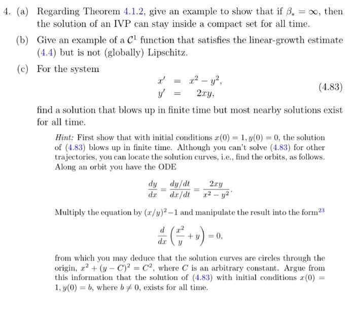 Solved (a) Regarding Theorem 4.1.2, Give An Example To Show | Chegg.com