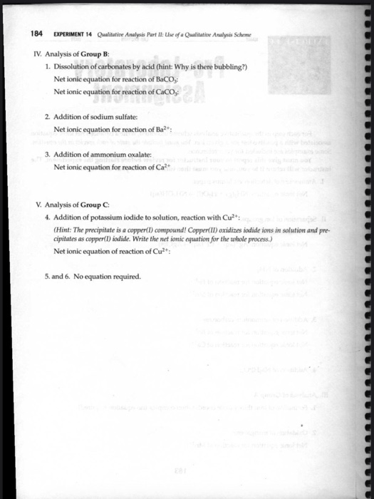 Solved EXERCISE 14 NAME LAB SECTION BATE Pre-Laboratory | Chegg.com