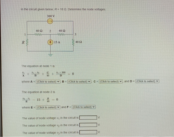 Solved In the circuit given below, R= 18 Q. Determine the | Chegg.com