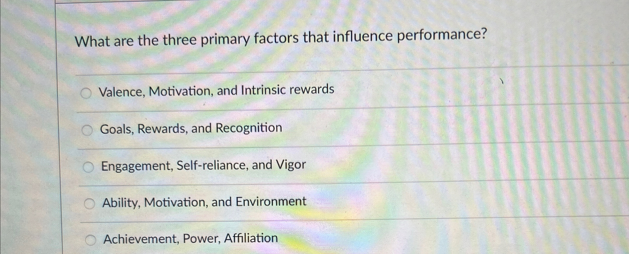 Solved What are the three primary factors that influence | Chegg.com