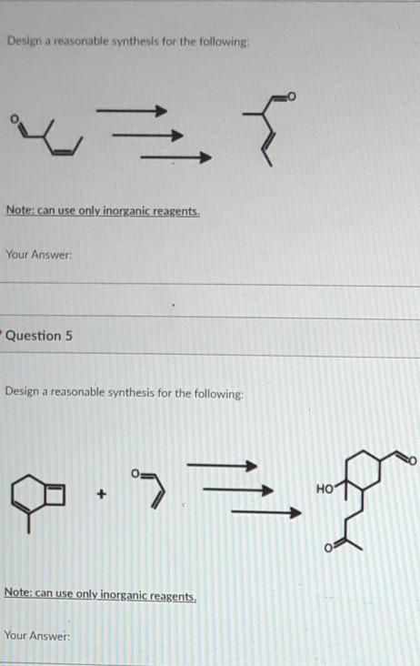 Solved Design a reasonable synthesis for the following: | Chegg.com