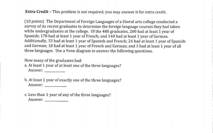 Solved Extra Credit - This problem is not required; you may | Chegg.com