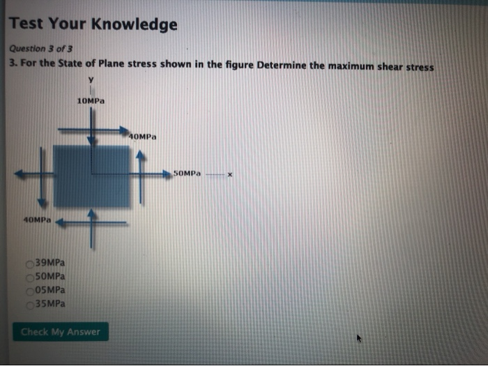 Solved 3. For the State of Plane stress shown in the figure | Chegg.com