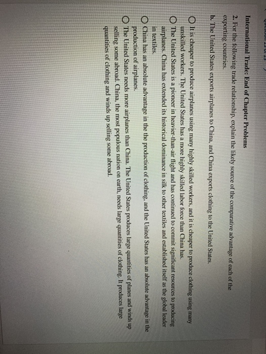 Solved International Trade End Of Chapter Problems 2 For Chegg Com<script async src=