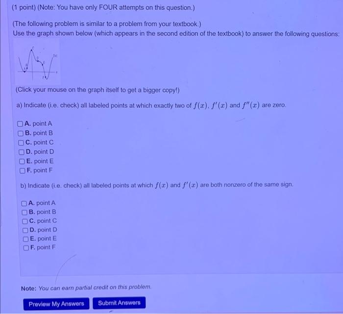 Solved (1 point) (Note: You have only FOUR attempts on this | Chegg.com