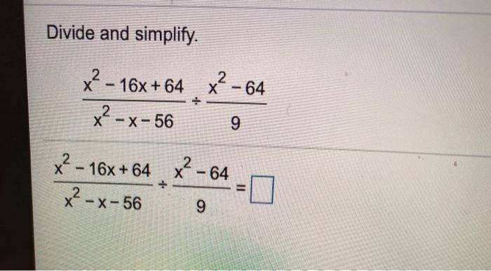 16 x = 64