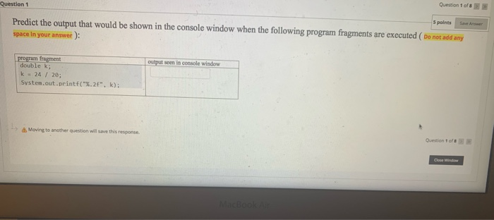Solved Question 1 of Question 1 5 points Saver Predict the | Chegg.com