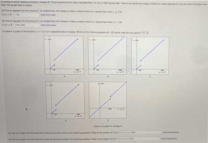 Solved Than 150 Square Foot Of Wot Points A Carpet Cleaning Chegg Com