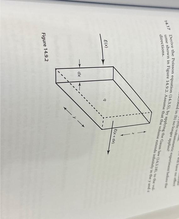 Solved 14.17 Derive the Poisson equation (14.3.5), by | Chegg.com