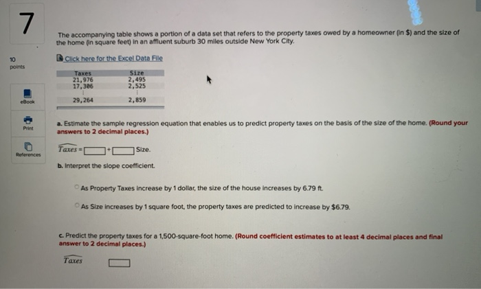 Solved 7 10 points The accompanying table shows a portion of | Chegg.com