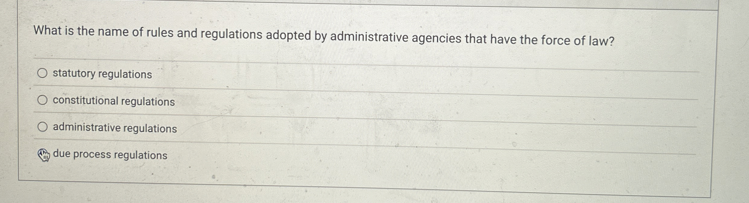 Solved What is the name of rules and regulations adopted by