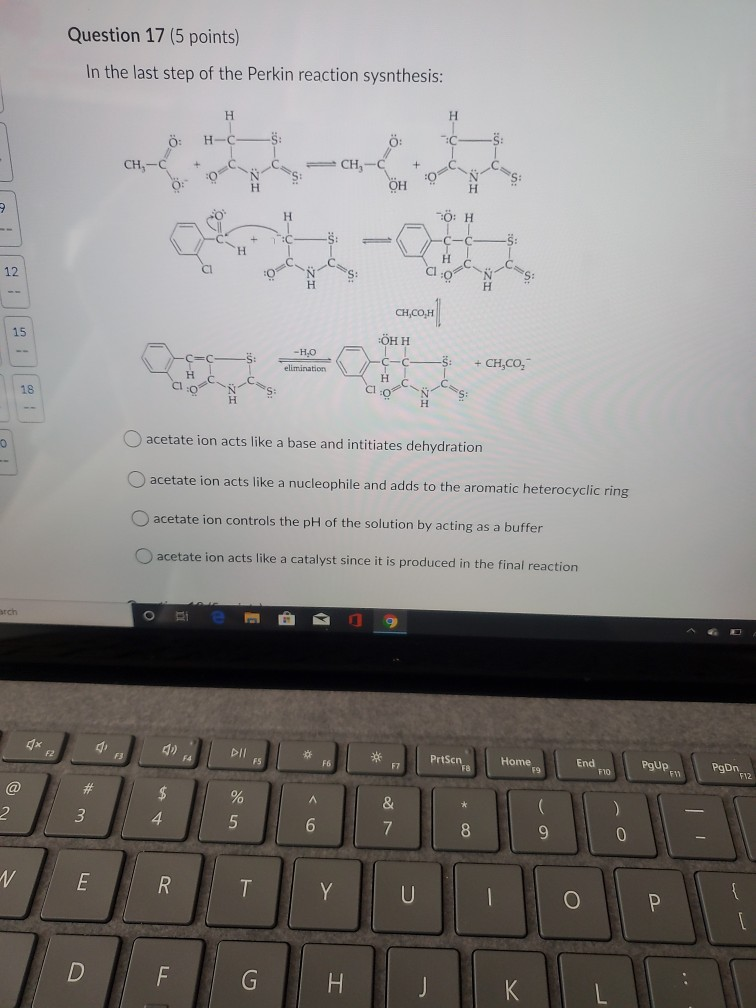 Solved In The First Step Of The Perkin Reaction Synthesis Chegg Com