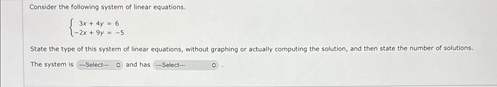 Solved Consider the following system of linear | Chegg.com