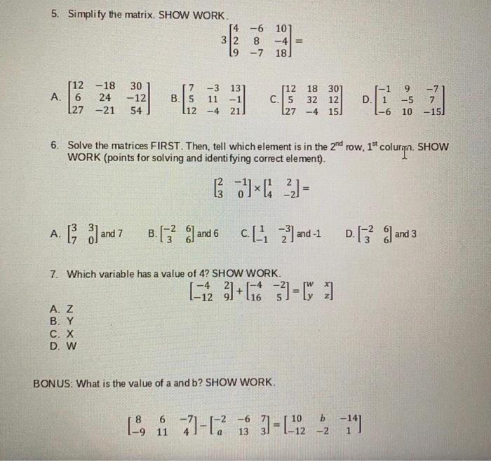 Solved Directions: Answer each question to the best of your | Chegg.com