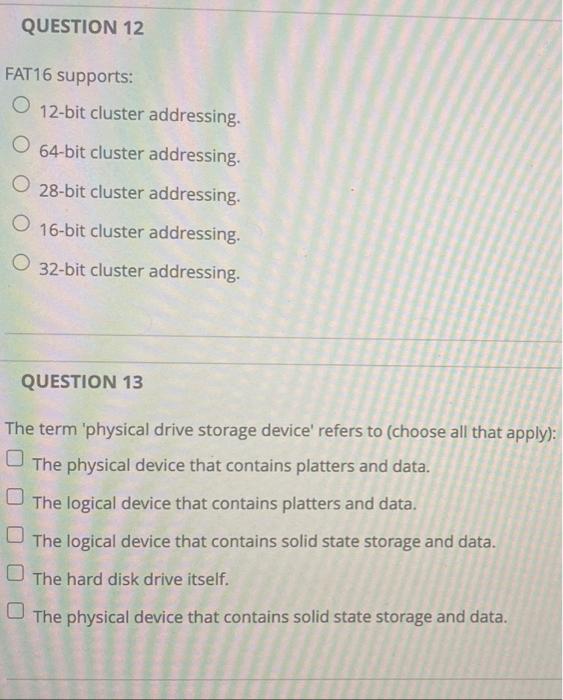Solved QUESTION 4 The MBR is: In sector one and no larger | Chegg.com