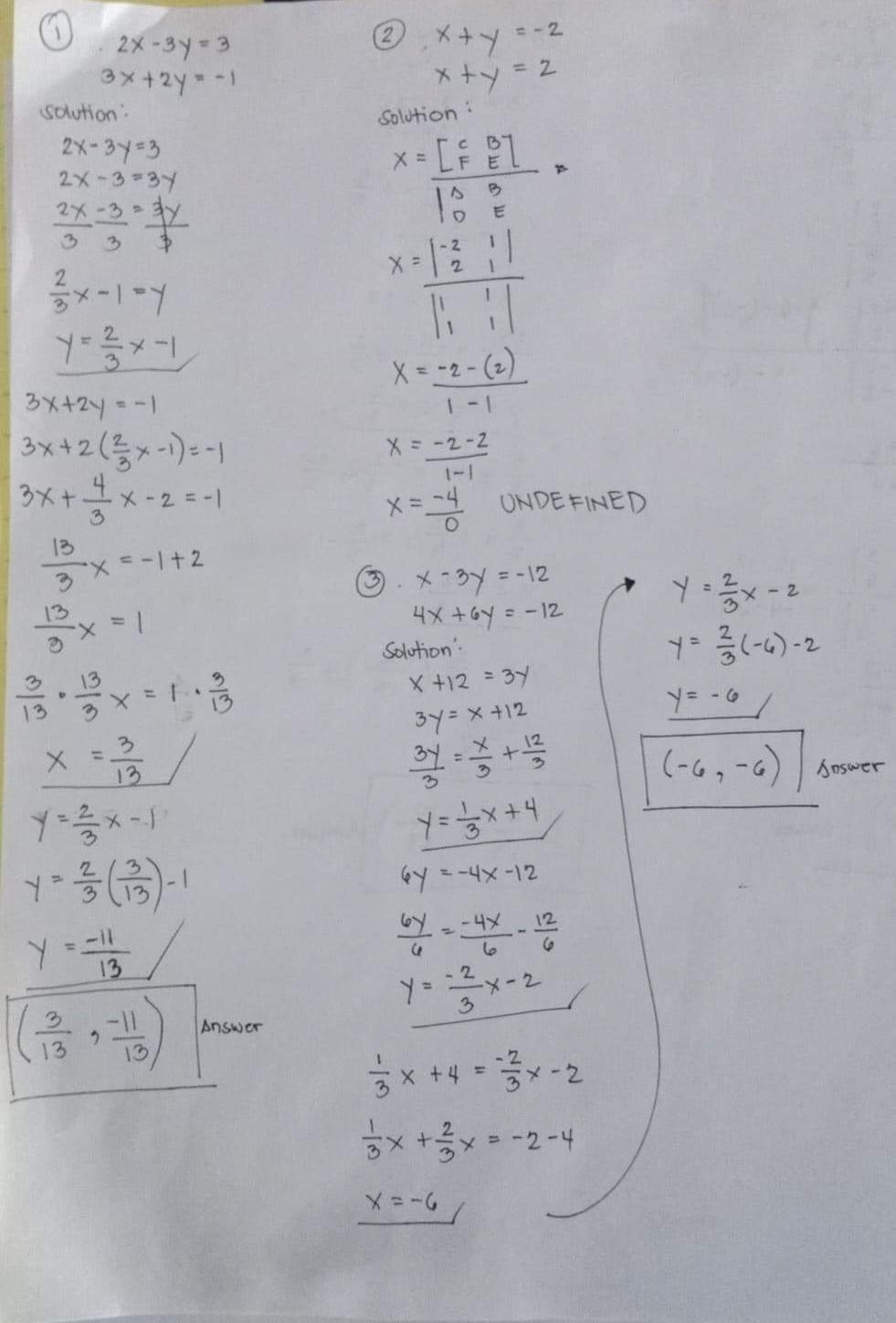 Solved C X Y 2x 3y 3 3x 2y Solution 2x 3y 3 2x 3 34 Chegg Com
