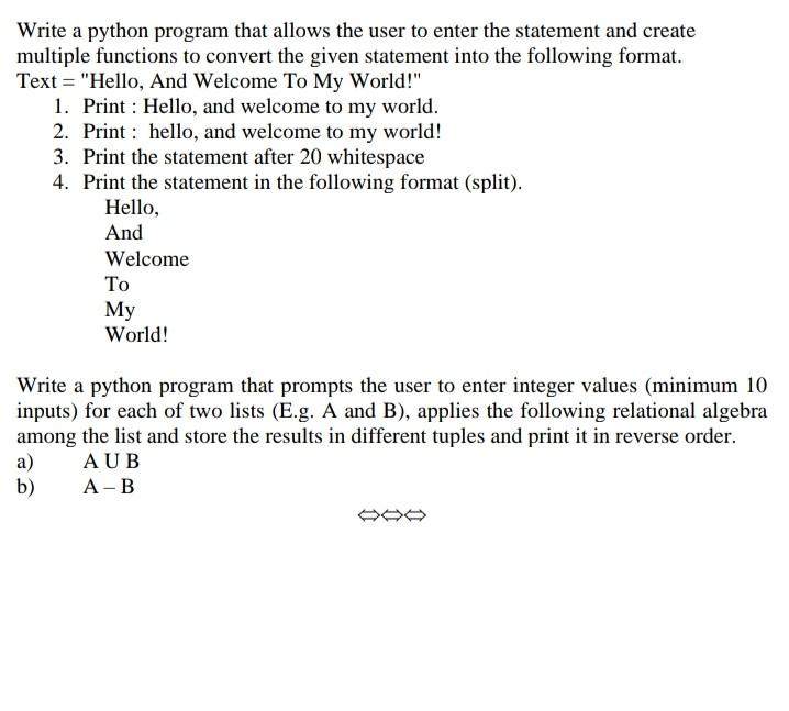 Solved Write a python program that allows the user to enter | Chegg.com