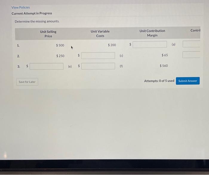 Solved View Policies Current Attempt in Progress Determine | Chegg.com