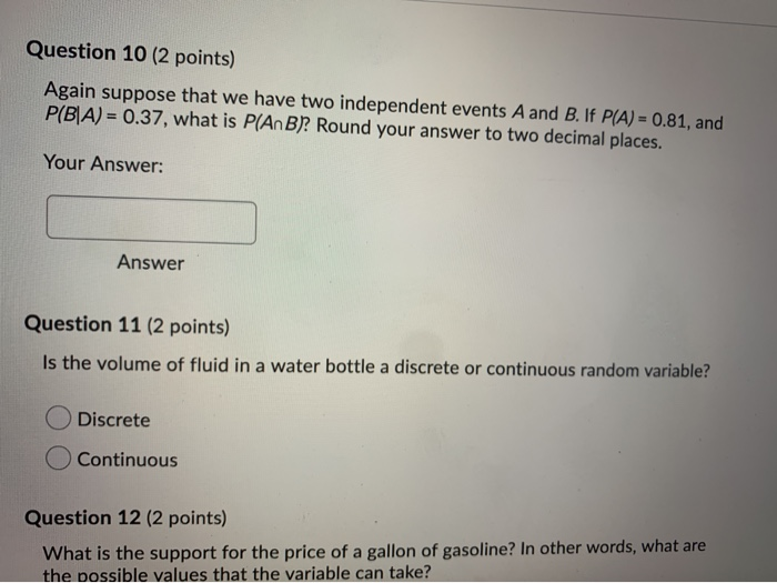 Solved Question 8 (2 points) Suppose anew that we have two | Chegg.com
