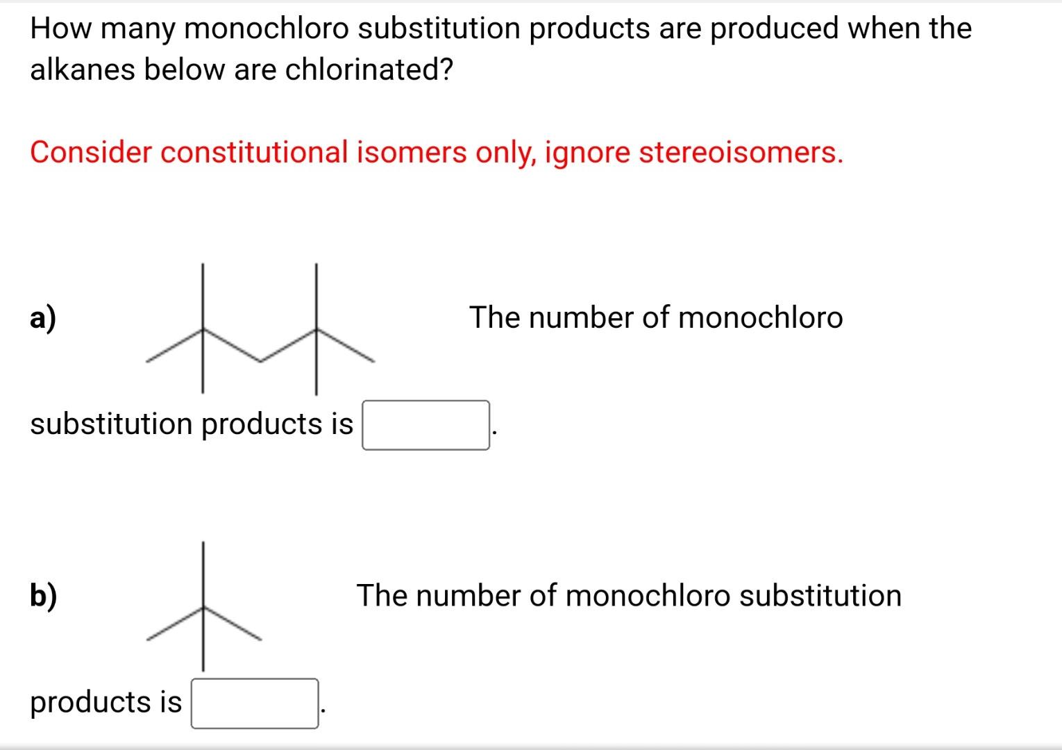 Solved In Radical Chlorination Of Alkanes, Non-equivalent | Chegg.com