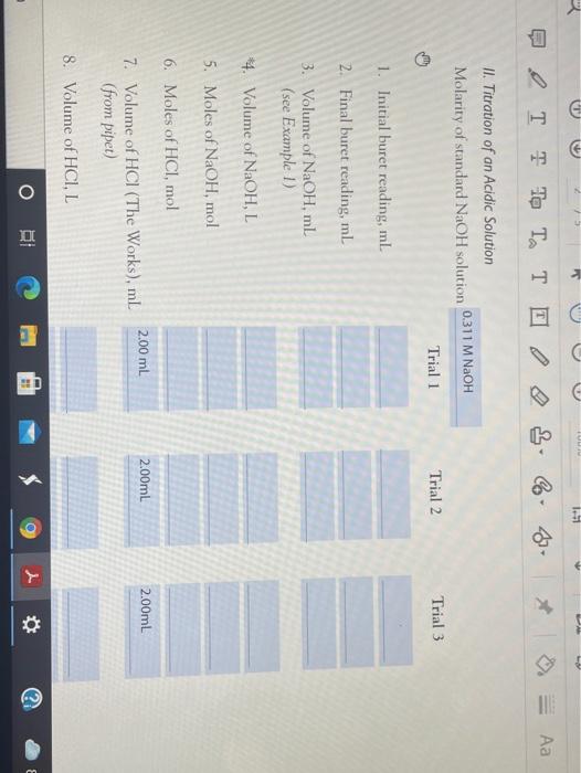Solved I need some help with my chemistry lab the parts at | Chegg.com