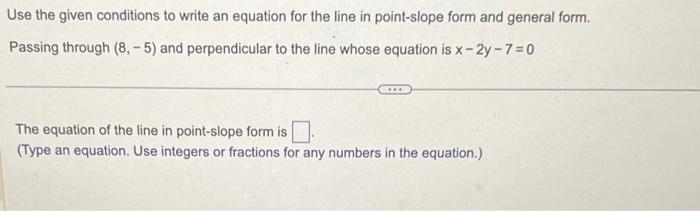 Solved Use the given conditions to write an equation for the | Chegg.com