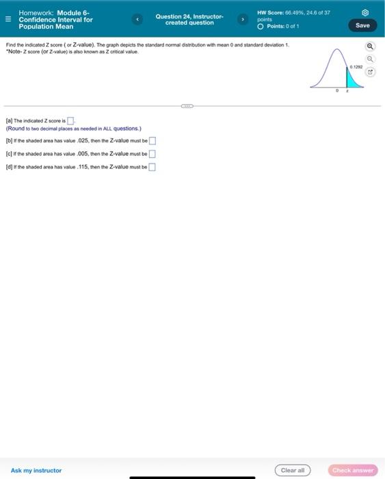 Solved Homework: Module 6- Confidence Interval for | Chegg.com