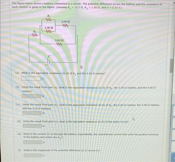 Solved The Figure Below Shows A Battery Connected To A | Chegg.com