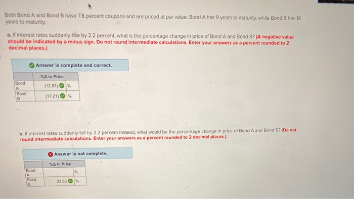 Solved Both Bond A And Bond B Have 7.8 Percent Coupons And | Chegg.com